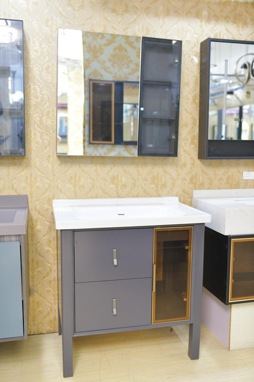 浴室柜 612-90 三包装配50的陶瓷盆 商品图1