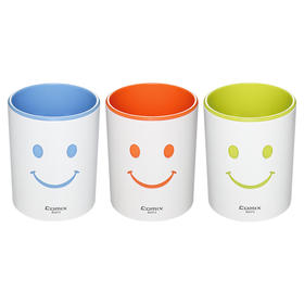 齐心 B2273 双色笔筒（圆形）