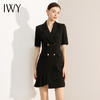 IWY/黑色西装连衣裙女夏季短袖新款高腰名媛气质女神范职业裙子Q11255 商品缩略图3
