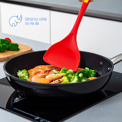 RHL-00111-001 独角犀RhinoLife 双色硅胶铲 红色 商品图2