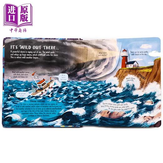 【中商原版】Usborne Look Inside 尤斯伯恩看里面 纸板书绘本2册套装 火山地震Volcanoes Earthquakes 恶劣天气Wild Weather 商品图1