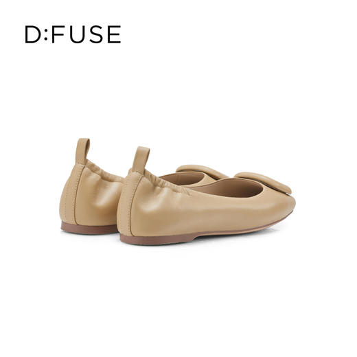 DFuse迪芙斯春季新款羊皮方头法式单鞋平底鞋软底DF31111402 商品图6