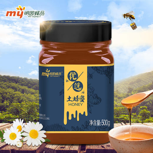 明园  蜂蜜  纯正天然土蜂蜜500g 商品图2