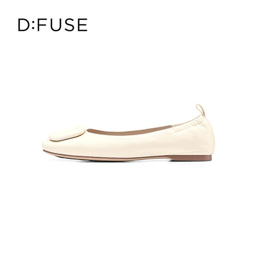 DFuse迪芙斯春季新款羊皮方头法式单鞋平底鞋软底DF31111402 商品图1