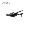 DFuse迪芙斯2023春季新款羊皮尖头后空细跟乐福鞋单鞋DF31114262 商品缩略图8