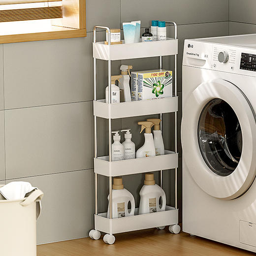 DD-卫生间厨房夹缝置物架落地可移动洗漱台浴室推车缝隙收纳架 商品图1