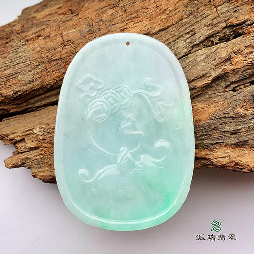 派瑞翡翠 翡翠挂件 糯种 飘花 商品图3