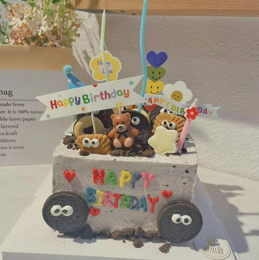 ins风奥利奥—奥利奥搞怪生日蛋糕 商品图0