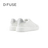 D:FUSE/迪芙斯2023春季新款羊皮圆头烫钻小白鞋休闲板鞋DF31112293 商品缩略图3