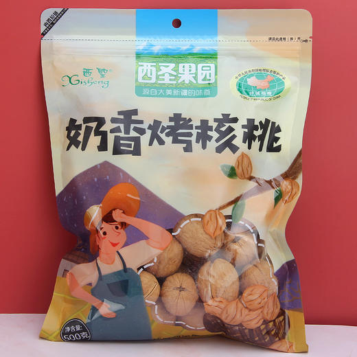 西圣果园 奶香烤核桃500g 商品图0
