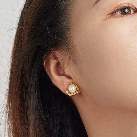 Manreya玛芮雅“寻梦”极简珍珠无痛耳夹法式复古气质简约 商品图4