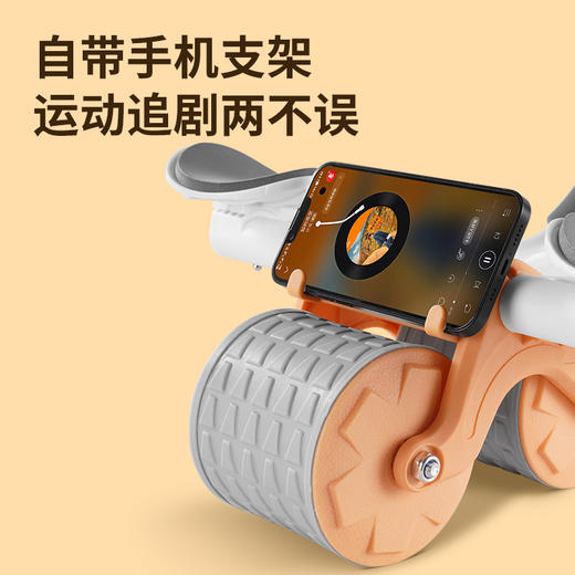 「二合一功能！自动回弹」健腹轮练腹肌健身器材自动回弹男士家用卷腹轮滚轮健腹器健康训练 商品图1