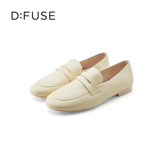 D:FUSE/迪芙斯春季新品圆头素面简约百搭乐福鞋单鞋DF31112018 商品图4
