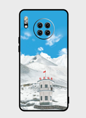 【定制热血边关哨所系列手机壳黑磨砂壳/皮纹壳黑边，定制不退换下单请备注型号】