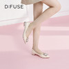 D:FUSE/迪芙斯2023春季新款尖头水钻花饰扣低跟单鞋女鞋DF31111050 商品缩略图7