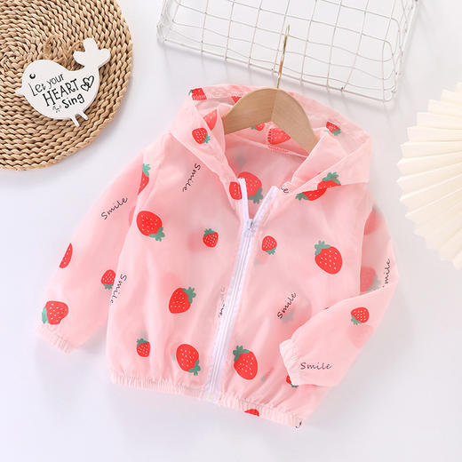 儿童夏季防晒衣轻薄透气女童皮肤衣小童宝宝洋气休闲连帽薄款外套 商品图8