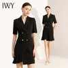 IWY/黑色西装连衣裙女夏季短袖新款高腰名媛气质女神范职业裙子Q11255 商品缩略图0