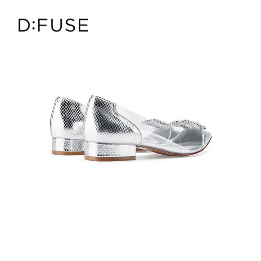 D:FUSE/迪芙斯秋季新品透明方形钻扣尖头平底单鞋DF31111156 商品图3