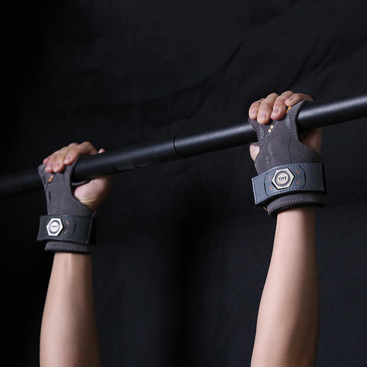 TMT机甲风助力带硬拉牛皮护掌护腕握力带 商品图2