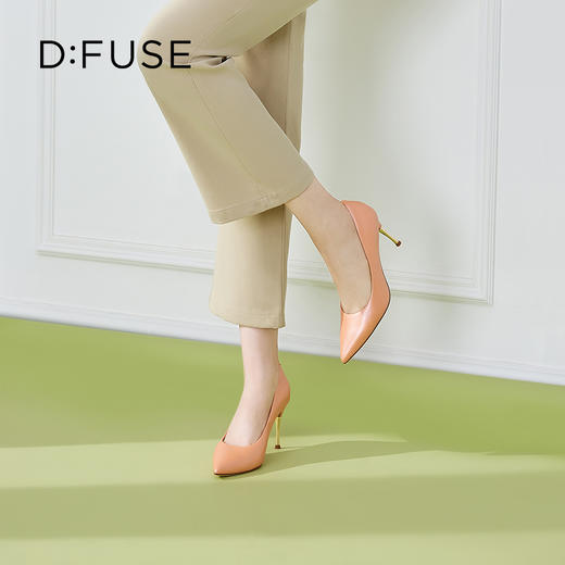 D:FUSE/迪芙斯2023秋季新品尖头金属跟简约百搭高跟鞋DF31111107 商品图8