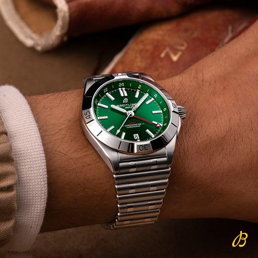 百年灵 Breitling 机械计时双时区自动机械腕表 A32398101L1A1 商品图4