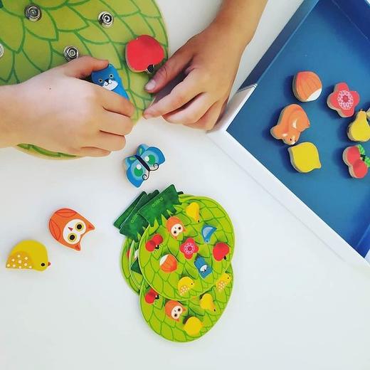 djeco钉钉板颜色动物水果认知扣子2-3岁儿童早教益智桌面游戏玩具 商品图9