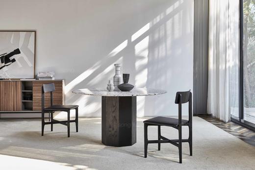 八喜餐桌 | 台面橡黑/黑白根大理石/卡拉白大理石/黑瓜子水磨石可选，详询客服 商品图4