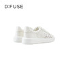 DFuse迪芙斯2023春季新款圆头刺绣蕾丝小白鞋休闲板鞋DF31112296 商品缩略图3