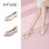 D:FUSE/迪芙斯2023春季新款尖头水钻花饰扣低跟单鞋女鞋DF31111050 商品缩略图0