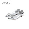 D:FUSE/迪芙斯秋季新品透明方形钻扣尖头平底单鞋DF31111156 商品缩略图2