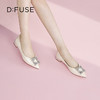 D:FUSE/迪芙斯2023春季新款尖头水钻花饰扣低跟单鞋女鞋DF31111050 商品缩略图9