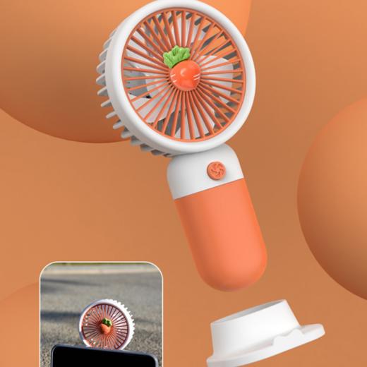 【一物两用❗️新款便携式mini迷你清风萌动手持电风扇】身材娇小轻松掌握，一键开关便携操作不复杂，底座可分离，可立可握，usb充电无线小风扇学生手持桌面小电风扇粉丝专属 商品图2