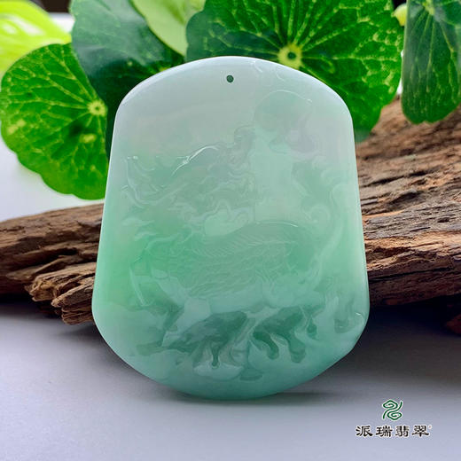 派瑞翡翠 翡翠挂件 糯种 飘花 商品图4