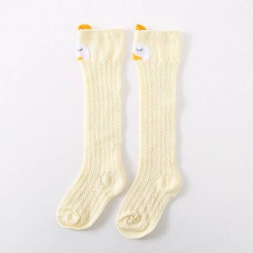 【2双装】婴儿防蚊袜夏季薄款宝宝透气网眼中筒袜卡通耳朵过膝儿童袜子 商品图6