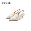 DFuse迪芙斯2023春季新款羊皮尖头后空细跟乐福鞋单鞋DF31114262 商品缩略图3