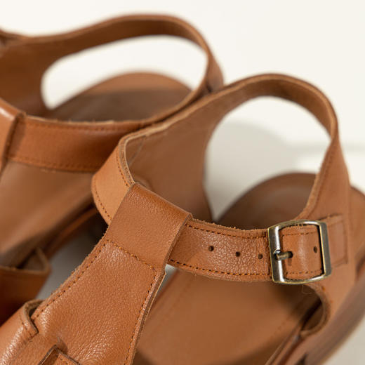 绽放039朵/柔软牛皮舒适文艺百搭编织凉鞋小皮鞋 商品图2