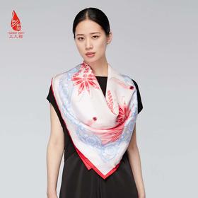 SAINTJOY/上久楷真丝方巾 花羽真丝方巾 花羽  FJS20012