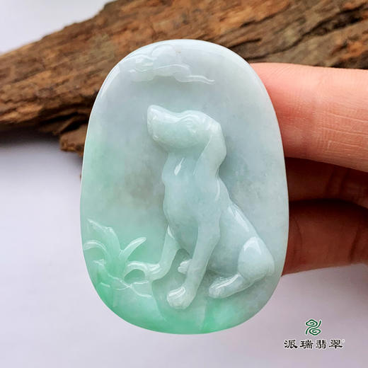 派瑞翡翠 翡翠挂件 糯种 飘花 商品图2