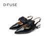 DFuse迪芙斯2023春季新款尖头真丝蝴蝶结低跟单鞋女鞋DF31114111 商品缩略图5