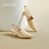 DFuse迪芙斯2023春季新款羊皮尖头后空细跟乐福鞋单鞋DF31114262 商品缩略图1