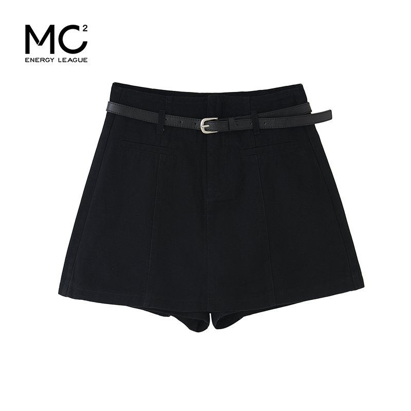 女装开扣配皮带A摆宽松裙裤-P026K3222026