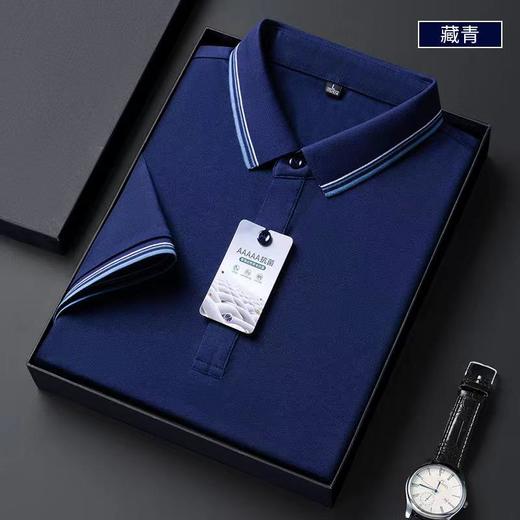 寺木-5A仰菌 短袖T恤薄款翻领2023年夏季商务男装新款透气百搭休闲男士polo衫 商品图7