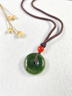 碧玉平安扣-猫眼