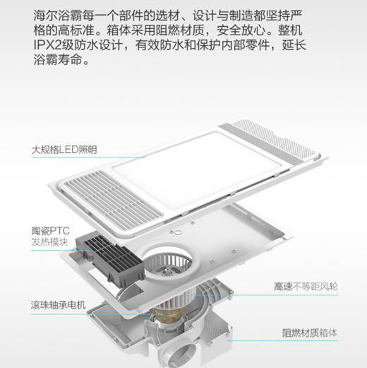 海尔（Haier）浴霸 HXJ-2015D 商品图6