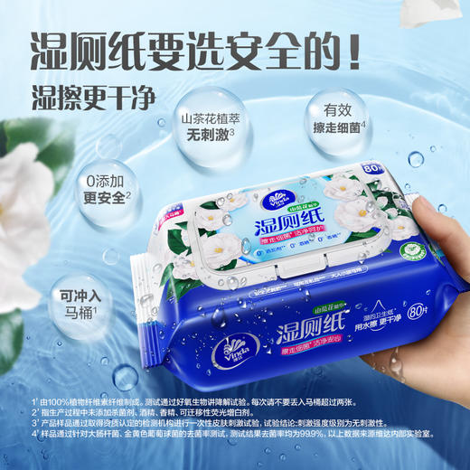【官方包邮】维达山茶花湿厕纸80片×2包 商品图2