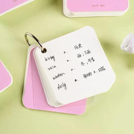 晨光卡通可爱杭素创意铁圈小本子学生随身便携带口袋笔记本空白活页环扣式英语单词本空白便签线圈 商品图6