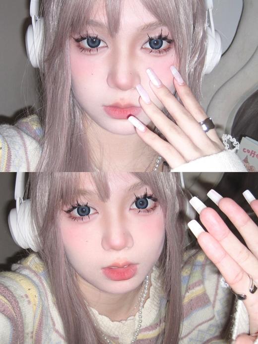 doragina 复古芭比 黑蓝色 14.5mm 年抛 含硅水凝胶 商品图9