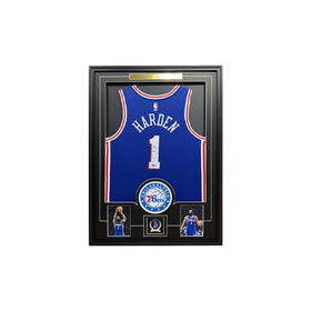 收藏系列 哈登 76人队1号蓝色 亲笔签名球衣