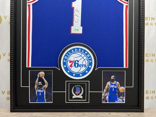 收藏系列 哈登 76人队1号蓝色 亲笔签名球衣 商品图3