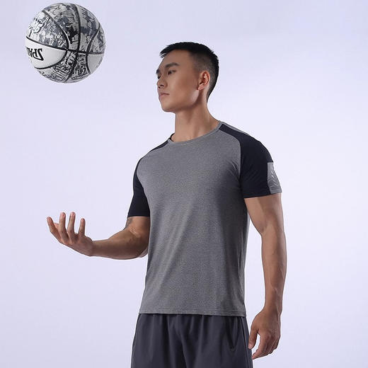 跃牌【跃LEAP-ACTIVE】系列夏季圆领短袖男士健身运动T恤 冰丝弹力宽松速干跑步运动休闲短袖R430 商品图1